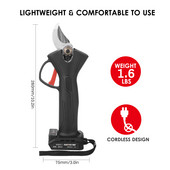 Foarfece electrice de tundere 21 V fără perii fără fir Pachet de 2 mașini de tuns pentru grădină reîncărcabile de rezervă 2,0 A cu baterie de litiu