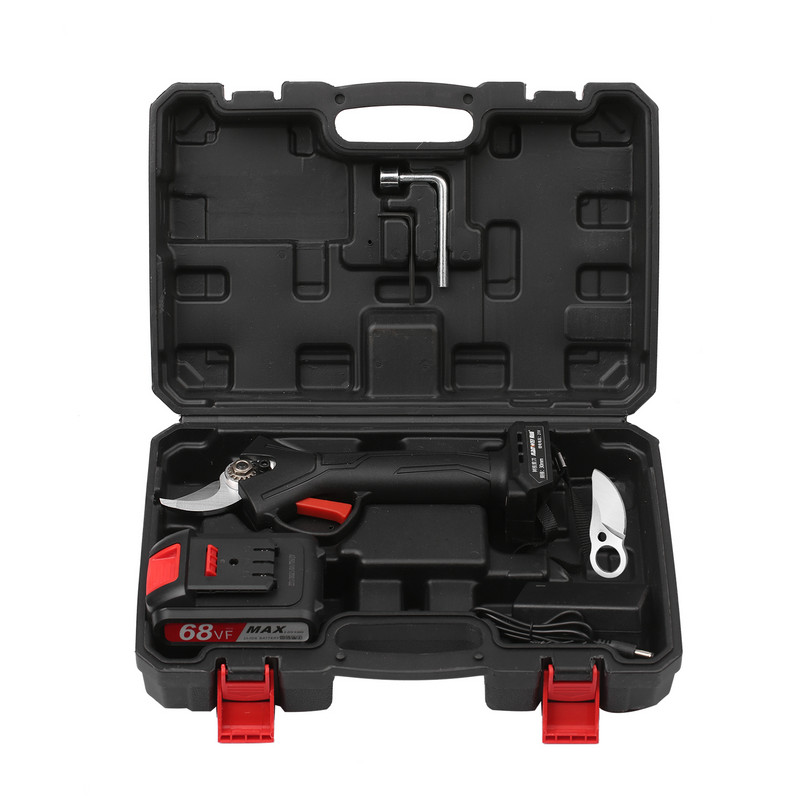 Foarfece electrice de tundere 21 V fără perii fără fir Pachet de 2 mașini de tuns pentru grădină reîncărcabile de rezervă 2,0 A cu baterie de litiu