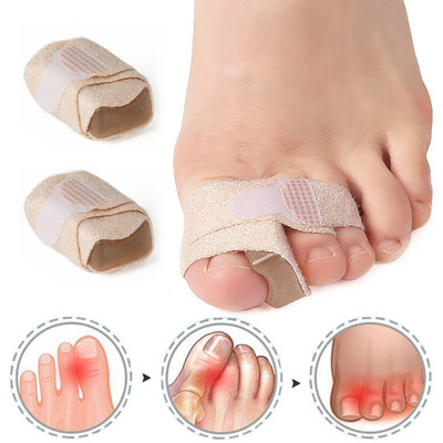 Pexmen 1/2Pcs Bunion Corrector Toe Wraps for Broken Toe Gel Buddy Tape Разделители за големи пръсти Бинтове Скоба за припокриващи се пръсти