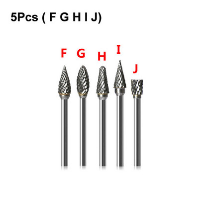 Фрезови фрези от волфрамов карбид Burr Ротационни инструменти Ротационна резба Издълбан нож Инструмент за рязане Гравиране на дървообработка за Dremel