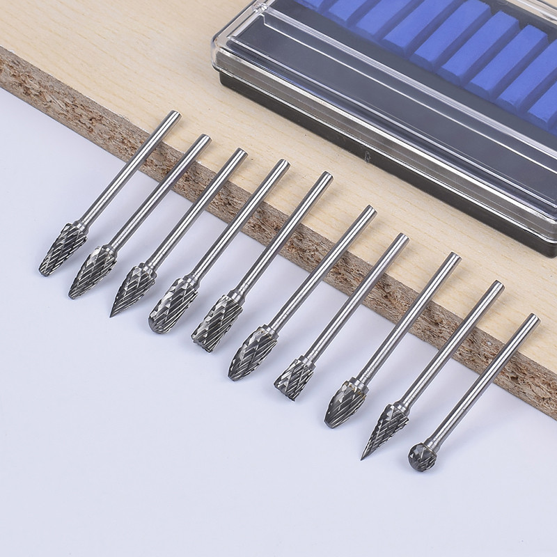 Фрезови фрези от волфрамов карбид Burr Ротационни инструменти Ротационна резба Издълбан нож Инструмент за рязане Гравиране на дървообработка за Dremel