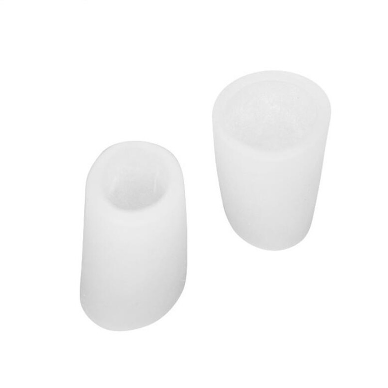 4 tk/partii silikoongeel Little Toe Tube konnasilmad villid Corrector Pinkie Protector geel Bunion varba sõrmede kaitse varvaste eraldaja