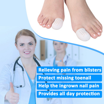 Pexmen 2Pcs/Pair Gel Protectors Toe Protectors Μανίκια με καλύμματα δακτύλων που αποτρέπουν την ανακούφιση από τον πόνο για τον καλαμπόκι Φουσκάλες και τα νύχια που έχουν εισχωρήσει