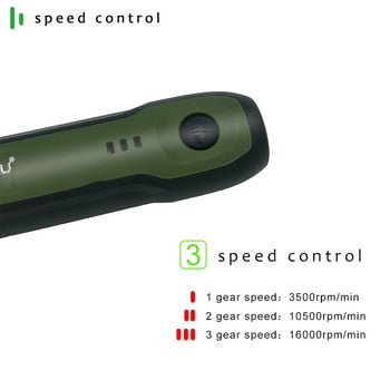 3,7 V акумулаторна мелница Електрическа бормашина Ротационен инструмент 3-скоростен регулируем мини писалка за гравиране Рязане Полиране С аксесоари Dremel