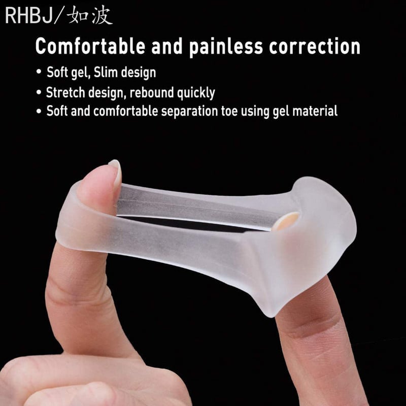 2/4/8db Szilikon Gél Nagylábujj elválasztó Bunion Adjuster Foot Fingers Protector Bone Hallux Valgus Corrector lábápoló pedikűr