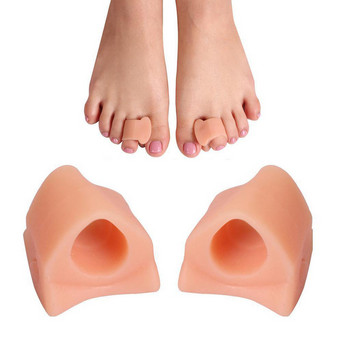 2 τεμ. Μεγάλο δάχτυλο δύο οπών Αντίχειρας Valgus Toe Separator Pad απομόνωσης Orthotics Toe Protector Εργαλείο περιποίησης ποδιών για πεντικιούρ