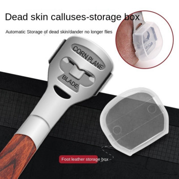 4 τμχ/σετ Ξύλινη λαβή Foot Callus Shaver Heel Feet Skin Shaver Corn cuticle cutter Remover Pedicure Razor Portable Foot Care