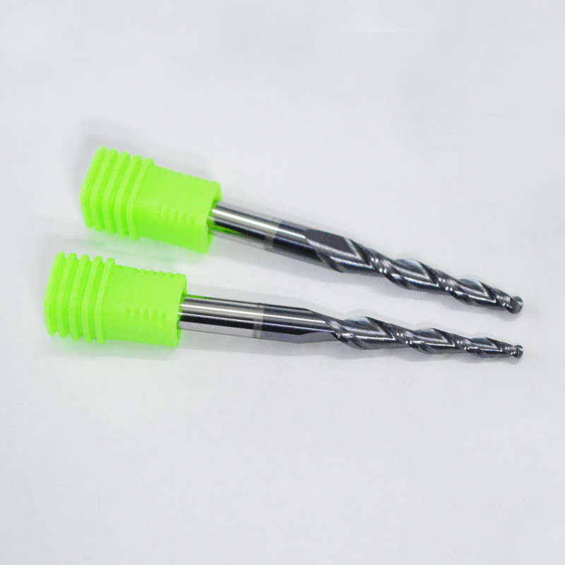 1 бр. HRC55 D3.175 D4 D6 D8 D10 D12 2F фреза с конусовидна топка и носова част, волфрамова твърдосплавна фреза с конусовидна конусна фреза