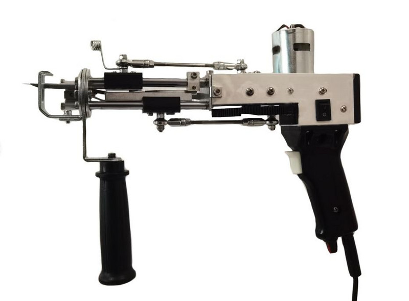 Pistol electric pentru tuns covoare AK 2 în 1 Dispozitiv profesional de flocare Instrument de broderie Echipament de tricotat cu buclă pentru grămadă tăiată