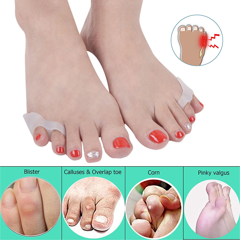 Pexmen 2/4 db Tailor's Bunion Pads Little Toe Bunion Corrector Pinky Toe Protector Elválasztó bőrkeményedésekre és tyúkszemekre