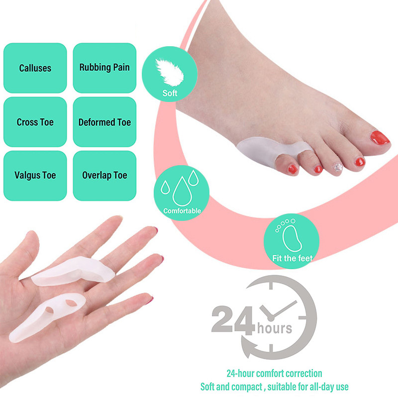 Pexmen 2/4 db Tailor's Bunion Pads Little Toe Bunion Corrector Pinky Toe Protector Elválasztó bőrkeményedésekre és tyúkszemekre