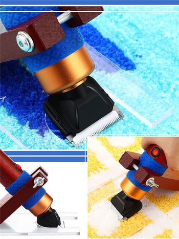 200W Tufting Trimmer Machine DIY Tufting Gun Scissors Adjustable Shearing Guide for DIY Carving Rug Tufting Tag Making Tool