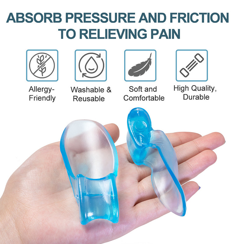 1Pár lábujjak elválasztó Ortózis Láb Csont Hüvelykujj-beállító Korrekció Hallux Valgus Bunion Corrector Pedikűr Szilikon Hajegyenesítő