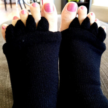 1 Ζεύγος Γιόγκα Αθλητικά Κάλτσες με διαχωριστικό πέντε δακτύλων Ευθυγράμμιση Πόνος Κάλτσες μασάζ υγείας, πρόληψη κράμπες ποδιών