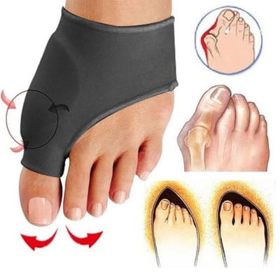 2 db Bunion Corrector Gel Pad Stretch Nylon Hallux Valgus Protector Guard lábujjleválasztó ortopédiai kellékek