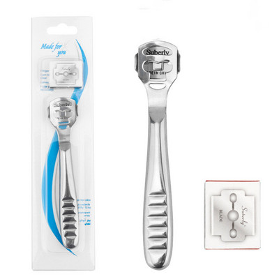 Lábkemény borotva sarok kemény bőr eltávolító kéz láb pedikűr borotva szerszám Borotvák rozsdamentes acél nyél 10 penge Lábápoló eszközök