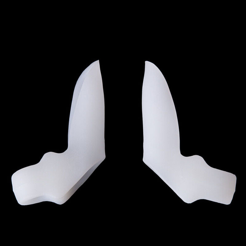 1Pora silikono gelio pėdų pirštai Dviejų skylučių pirštų skyriklis Nykštis Valgus Protector Bunion reguliatorius Hallux Valgus Guard pėdų priežiūra