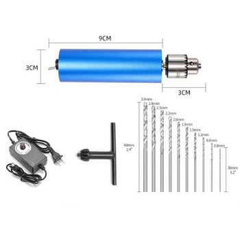 0,3-4mm JT0 Ρυθμιζόμενο Ηλεκτρικό Τρυπάνι 3-12V 13000RPM Mini Micro Electric Drill Mill for DIY Woodworking Tools Craft Jewelry