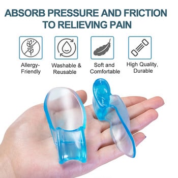 2 τεμ. Σιλικόνη Gel Silicone Thumb Corrector Bunion Little Toe Protector Separator Hallux Valgus Finger Straightener Foot Care Relief Pads