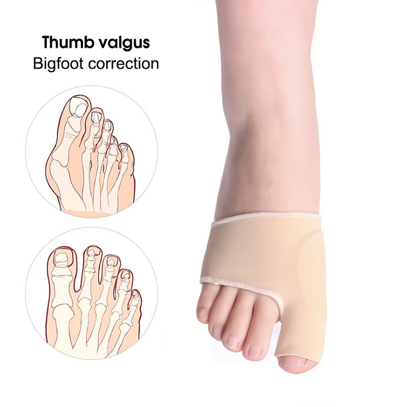 2db=1páros lábujjkorrektor Orthotics Láb Lábápolás Csont Hüvelykujj-beállító Korrekció Egészséges Puha Pedikűr Zokni Búni Hajegyenesítő