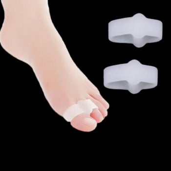 2 τεμ. Σιλικόνη Gel Silicone Thumb Corrector Pads Care Relief Pads Hallux Valgus Finger Straightener Bunion Little Toe Protector Separator