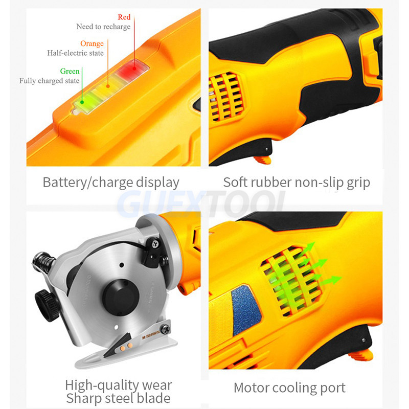 Μηχάνημα κοπής χειρός κυκλικό μαχαίρι, ασύρματο ηλεκτρικό ψαλίδι, ηλεκτρικά εργαλεία κοπής υφασμάτων, φορητό ψαλίδι