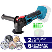 Akumuliatorinis svyruojantis daugiafunkcis įrankis renovatorius elektrinis pjūklas žoliapjovė pjovimo kastuvas pjovimo mašina, skirta Makita 18V baterijai