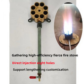 Arzător cu gaz lichefiat cu 8 găuri injector direct concentrator cuptor pizza sobă fior