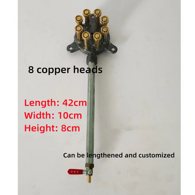 Arzător cu gaz lichefiat cu 8 găuri injector direct concentrator cuptor pizza sobă fior