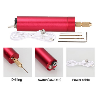 DIY Drilling Electric Tool Mini Electric Drill for Crafts Ρητίνη Κοσμήματα Ξύλο Craft Εργαλείο USB Τρυπάνι Χαρακτική στυλό Περιστροφικό εργαλείο