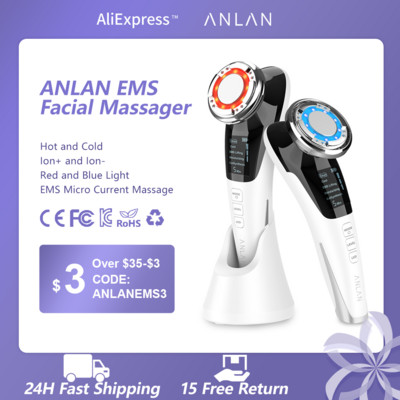 ANLAN EMS Facial Massager LED Light Face Lifting Skincare Αφαίρεση ρυτίδων Skin Tighten Hot Cool Compress Skin Care Beauty Device
