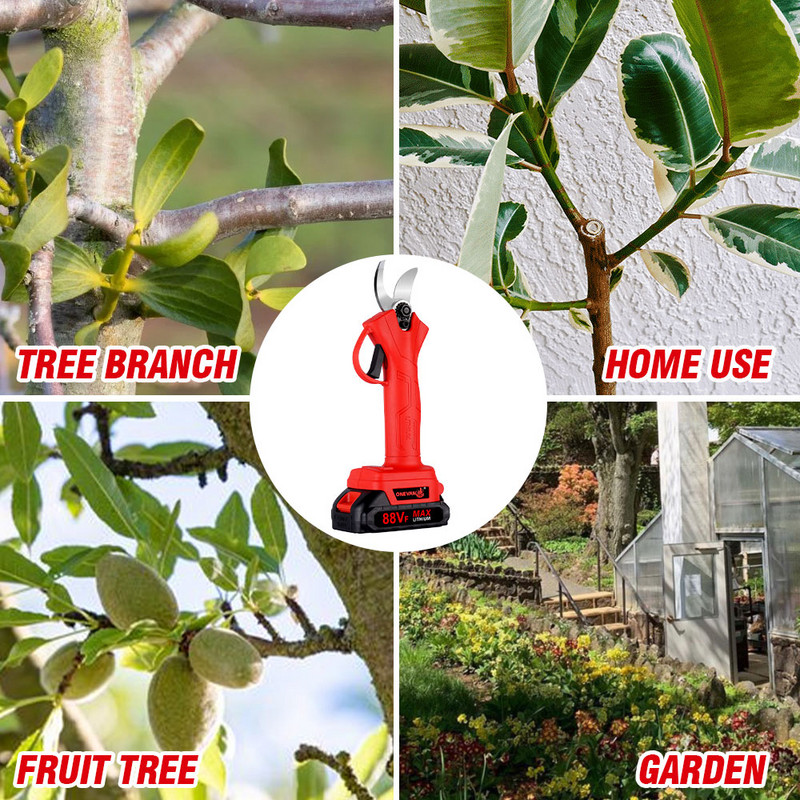 Foarfecă de tăiere electrică fără perii de 1000 W, fără perii, cu 4 viteze, instrument de tăiere a ramurilor, instrument de amenajare a teritoriului pentru baterie Makita 18v