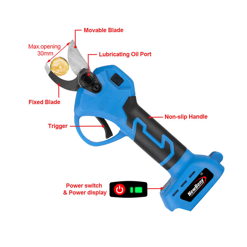 1280W tăietor electric fără perii, fără fir, tăietor de ramuri eficient, reîncărcabil, instrument de amenajare a teritoriului pentru baterie Makita 18V