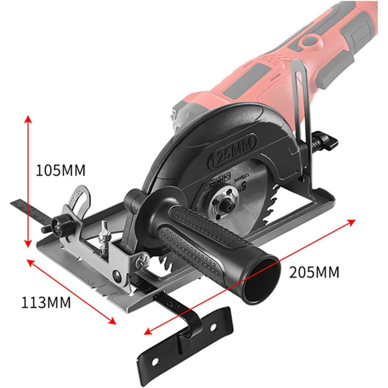 Ръчен ъглошлайф Преобразувател към фреза Режеща машина Ремонтирайте електрически верижен трион Основа на скоба за циркулярен трион Инструмент за дървообработваща маса