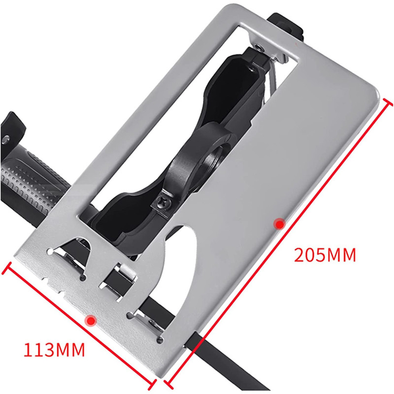 Ръчен ъглошлайф Преобразувател към фреза Режеща машина Ремонтирайте електрически верижен трион Основа на скоба за циркулярен трион Инструмент за дървообработваща маса