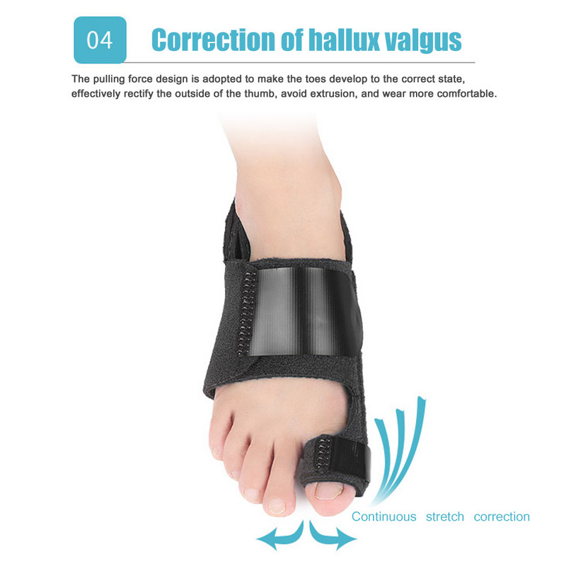 1 db Bunion sínszerű lábujjkiegyenesítő és korrektor merevítő párna Hallux Valgus fájdalomcsillapításhoz - nappali éjszakai támogatás férfiaknak és nőknek