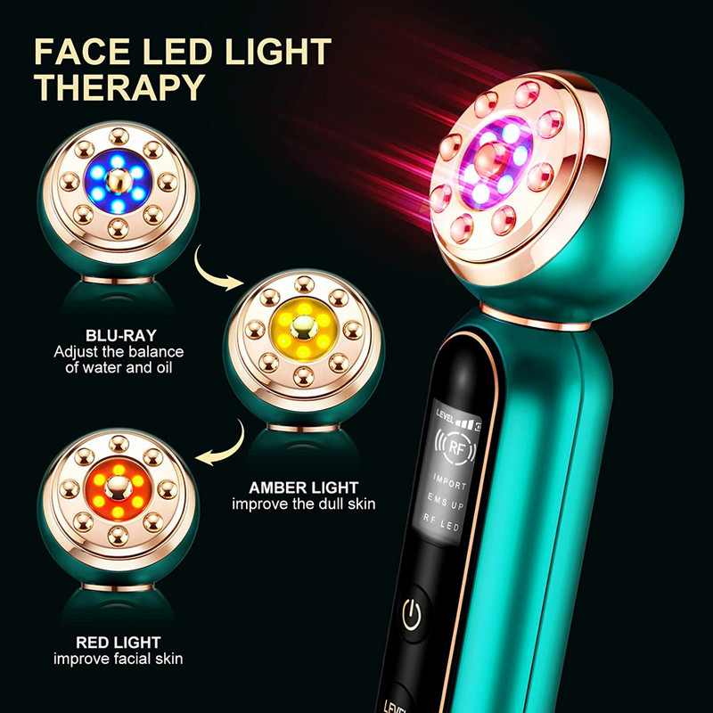 RF radiofrekvencija za zatezanje kože lica i oko očiju 1MHZ zatezanje lica protiv starenja LED svjetlosna terapija 24K zlatni masažer za lice