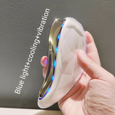 Električni Gua Sha masažer EMS Thermal Neck Lifting Hladno i toplo učvršćivanje V-line uklanjanje bora Galvanic Spa uređaj za toniranje lica
