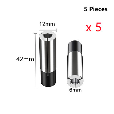 12&12.7&8&6.35&6-mm-1PCS, Безплатна поща CNC Collet преобразуваща втулка Високопрецизен адаптер, аксесоари за гравираща машина
