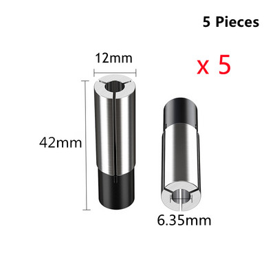 12&12.7&8&6.35&6-mm-1PCS, Безплатна поща CNC Collet преобразуваща втулка Високопрецизен адаптер, аксесоари за гравираща машина