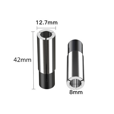 12&12.7&8&6.35&6-mm-1PCS, Безплатна поща CNC Collet преобразуваща втулка Високопрецизен адаптер, аксесоари за гравираща машина