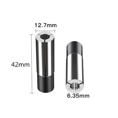 12&12.7&8&6.35&6-mm-1PCS, Безплатна поща CNC Collet преобразуваща втулка Високопрецизен адаптер, аксесоари за гравираща машина