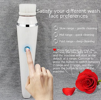 Hot Sell 3 ΣΕ 1 Face Electric Brush Deep Pore Clear Face Wash Machine Makeup Remove Facial Massager Βούρτσα καθαρισμού προσώπου