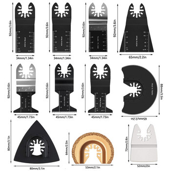 Universal Oscillating Multi Tool Saw Blade Quick Release Dewalt for Renovator Power Tool Professional Wood Cutting 10-120Pcs/Σετ