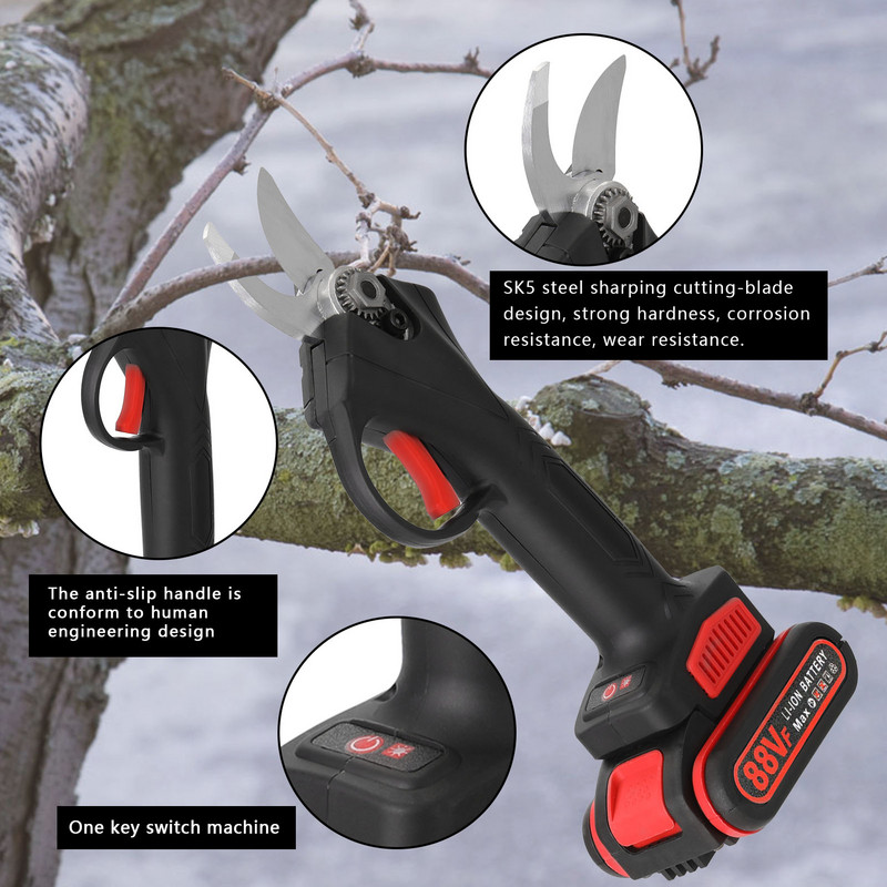 Foarfece electrice de tăiat 88VF Motor fără perii Motor fără perie 4 inch Set Cahinsaw Instrument pentru prelucrarea lemnului Instrument de grădină Mini Cahinsaw