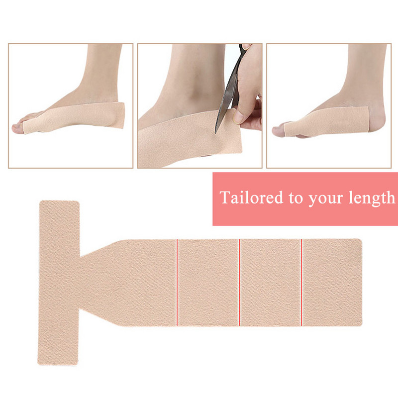 1db Hallux Valgus kötszer kényelmes T alakú öntapadó bütyök fájdalomcsillapító, légáteresztő puha lábujjjavító szalag