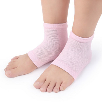 1 чифт чорапи за овлажняване на петата Чорапи с отворени пръсти Чорапи с напукана гелова пета Чорапи за възстановяване на петата без пръсти за сухи твърди напукани крака