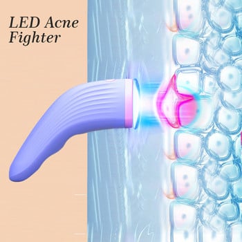 Νέο Red & Blue Light Therapy Skincare Wand Massager για θεραπεία κηλίδων ακμής Πρόσωπο λαιμού Eye Eye Skin Tightening Beauty Skin Care Ραβδί