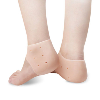 1 чифт гел чашки за петата вложки, компресионни ръкави за петата чорапи Облекчаване на болката в глезена на крака при плантарен фасциит Шпори Подложки напукани