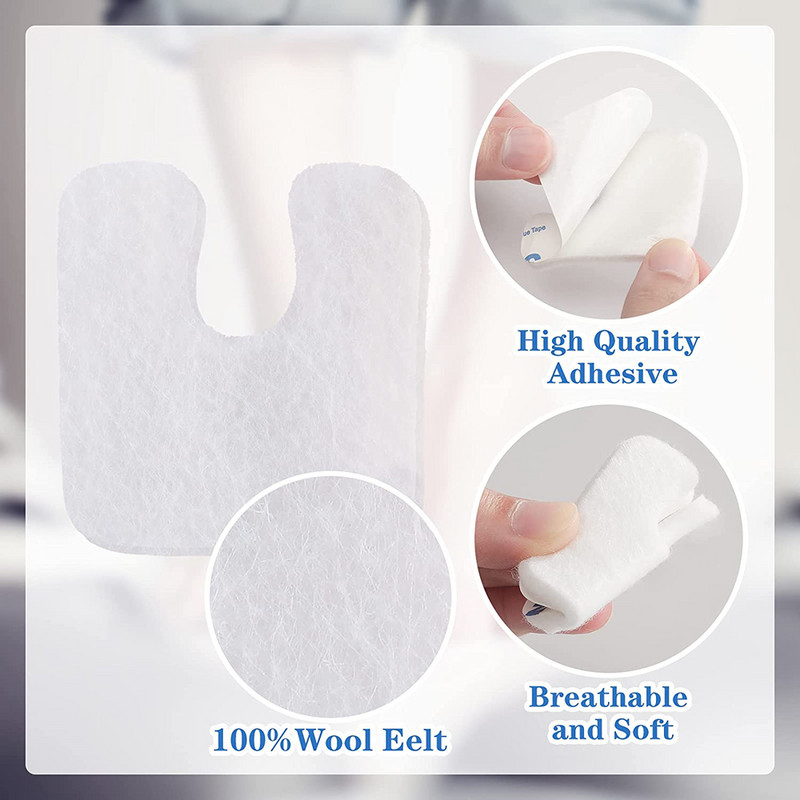 Calusuri din pâslă în formă de U Piciorul metatarsian pentru ameliorarea durerii Protejează calusurile de frecarea pantofilor.